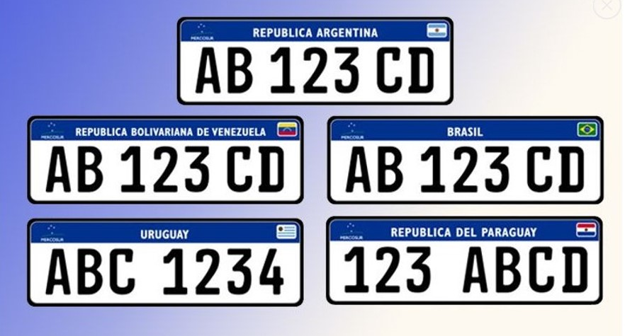 Chapa MERCOSUR Paraguay