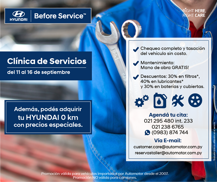 Hyundai ofrece importantes descuentos en su Clínica de Servicios